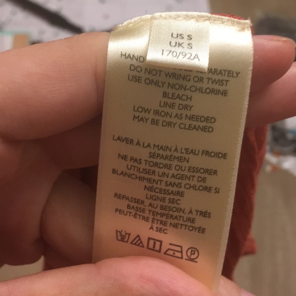 Free People Rust Orange Blouse Banda Crinkle - Picture 15 of 16